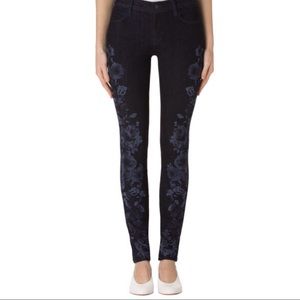 J Brand Indigo Blossom Super Skinny Mid Rise Sz 25